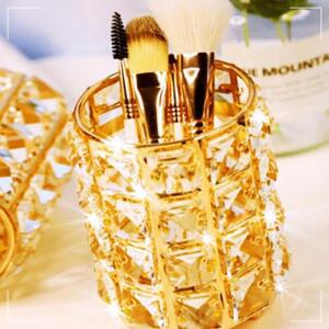 [2개구성] 크리스탈 골드 연필 통/다용도 볼 보관 거치대 포크 브러시 브러쉬 펜 꽂이 KWD5C4C3