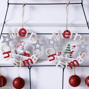 [2개구성] 걸이 분위기 현관문 면 홈 성탄 집 만들기 DUWB7501B