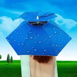 햇빛 낚시 캠핑 가리개 모자 2단 미니 우산 헤드 양산 머리쓰는