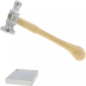 비드스미스 추격 해머 벤치 블록 - 양면 10.75인치 목재 손잡이 리벳 고정 및 굽힘을 위한 구멍이 있는