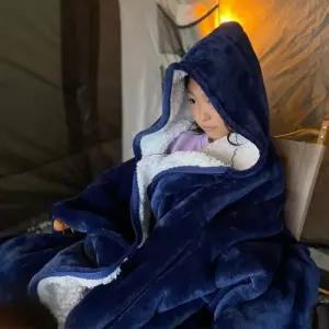 집업후드 입는담요 집순이후드 홈웨어