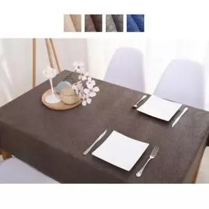 린넨 방수 식탁보 테이블보 캠핑 홈카페 90x 130cm 2인용 식탁보6 4인식 대형