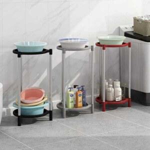 세수대야받침대 화장실 욕실 간이 스탠드 1 선반 특혜 지지대 세수 프레임 접이식