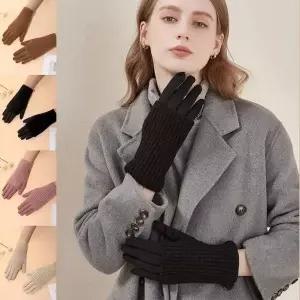 [다잇템] 여성 핸드워머 스웨터 보온 털장갑 반장갑세트_20092043_588872