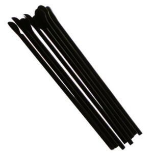 [2개구성] 테이크아웃 / 블랙 500개 주걱 일자 슬러쉬 스푼 스트로우 형 빨대 KW05098C