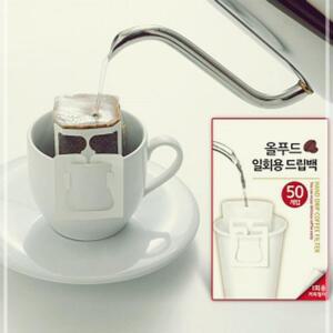 [2개구성] 원두필터 일회용 필터 드립백 커피필터 커피용품 드립커피용 커피용필터 50개입 원두 LW1D007C