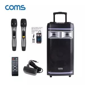 앰프스피커 COMS 버스킹 UHF 이동식 무선 앰프 스피커 마이크세트