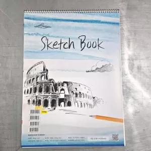 수채화물감 5절 사이즈 3000 스케치북 도화지 180g 8매