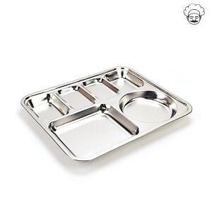 [2개구성] 사각4찬 주방용품 단체급식식판 스텐식판 K 학교식판 사각찬 병원식판 업소용품 HW6D4C77