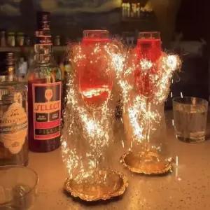 불꽃 칵테일컵 와인잔 칵테일 파티 무드등 칵테일잔 별빛