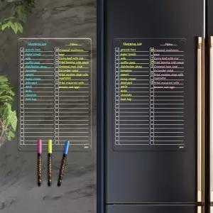 냉장고용 JJPRO 비자성 건식 지우기 목록 보드 8.5 x13 투명 작업 식료품 캐비닛 벽 및 유리 모든 매끄러운