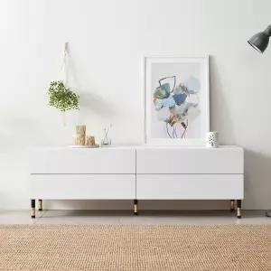 [우아미가구]에예 모던 스케어 2단 수납 거실장 1600