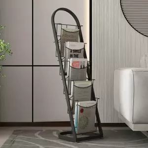 카다로그거치대 브로슈어 진열 전시대 블랙4단 스탠딩 정리