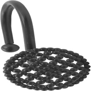 딜라우오자 블랙 샤워 커튼 후크 12팩 모던 3D 구슬 장식 링 욕실 막대용 방청 헤비 듀티 메탈 행거