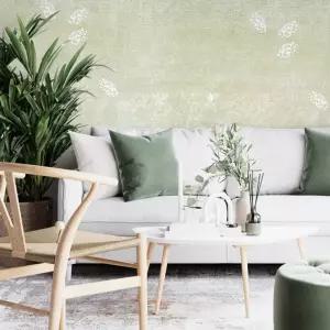 단열벽지 1mX2.5m 라이즈 민들레 올리브/포인트도배 인테리어 시공 열반사 보온 방한 난방