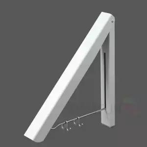 [라일리생활건강] Rly 폴딩 벽걸이행거 싱글화이트 벽옷걸이행거 빈틈옷걸