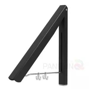 [라일리생활건강] Rly 폴딩 벽걸이행거 싱글블랙 후크행거 벽고정후크 벽