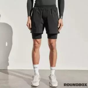 [라일리의류] Rly 라운드박스 블랙 러닝쇼츠 남자반바지 헬스바지 헬