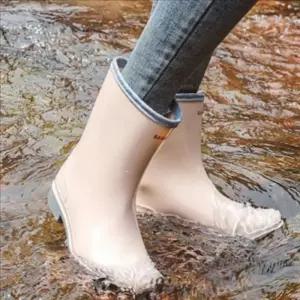 [라일리] Rly 가벼운 패션 장화 미들 여성 키높이 장화 부츠