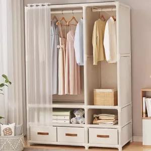 행거 선반형 옷장 수납형 3단 간이옷장 비키니장