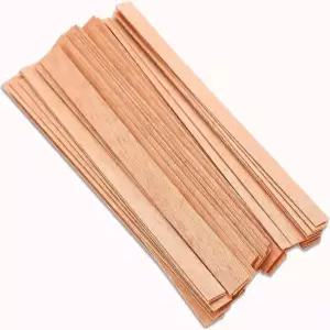 양초 제작용 나무 심지(베이스 없음) 6인치 크래킹 우드 심지/흡연 없는 심지(DIM.-.020-.500-6)