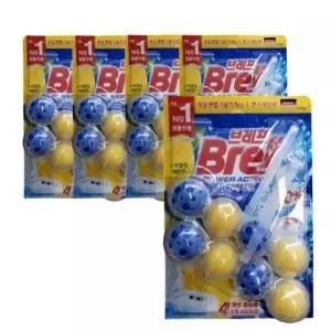 브레프 변기 세정제 파워엑티브 10개입 레몬향 변기 클리너 물때 방향제