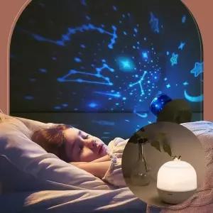 [하프클럽/셀러허브]360도회전 프로젝터 20곡 오르골 무드등 별자리 필름