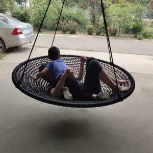 원형 해먹 그네 흔들 놀이터 침대 안뜰 마당 주택 정원