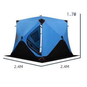 유스키 두꺼운 겨울 얼음낚시 텐트 방수 보온 빠른 설치 셸터 (추운 날씨용 코튼 포함)