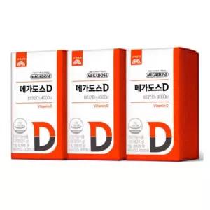 메가도스D 비타민D3 4000IU 고함량 비타민D 120정 X 3개 (12개월분)