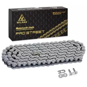 힐레이크 420H 모터사이클 체인 132 링크 고강도 강화 구동 녹슬지 않음 프리 오일링 표준 비오링 4Pcs