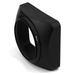 DV DC 비디오 카메라 빈티지 스타일 사각 렌즈 후드 쉐이드 마스크 나사 마운트 블랙 라이트 쉴드 커버 72m