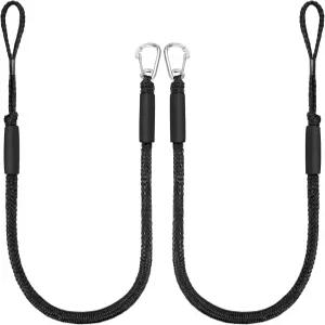 보트용 4피트 번지 도크 라인 스테인리스 스틸 클립이 있는 헤비 듀티 계류 로프 및 제트 스키 폰툰 PWC