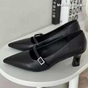 [멜팅브라운] 여성 포인티드토 메리제인 미들힐 MT62 (41551390A)