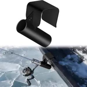 얼음 낚시 썰매 막대 홀더 집 버킷 보관 랙 핸즈프리 플라스틱 낚싯대 야외 남성 생일 선물 블랙