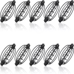 10개 봄 낚시 피더 잉어 미끼 바구니 홀더 방법 브림 태클 케이지 물고기 장비 액세서리