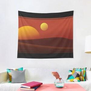 일몰 태 트리 침실용 해안 미적 로프 전망 히피 장식 맨하탄 소녀 황금 기숙사