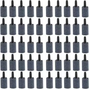 50팩 1인치 수족관 에어 스톤 실린더 버블 에어레이터 디퓨저 어항 버블러 펌프 액세서리 하이드로포닉스