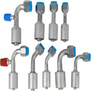 와이즈픽 알루미늄 에어컨 6 8 10 AC 피팅 세트 여성 오링 비드락 스트레이트 180° 90° 45° R134a 고압