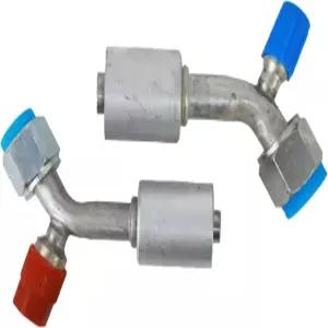 와이즈픽 알루미늄 에어컨 AC 피팅 세트 8 및 10 여성 오링 45° 90°도 R134a 고압 저압 밸브(45°도)