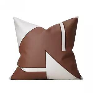 방석 인테리어 커피베이지 북유럽 가죽 가죽쿠션 럭셔리