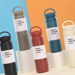 스텐 휴대용 학생 텀블러 사무실 개인용 보냉 가능 캠핑 제작 500ml 라벨 보온 각인