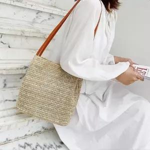 [룽스]왕골 도트백 스퀘어