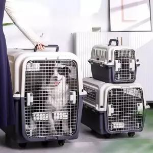 대형견 켄넬 바퀴달린 450 550 이동케이지 강아지 고양이 펫캐리어 이송용