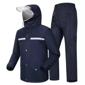 우비세트 골프 상의 하의 비옷 배달 오토바이 네이비 레인코트 비옷