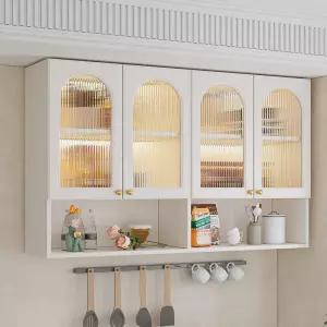 그릇 수납장 주방벽 상부장 원목 찬장 홈카페 벽걸이 컵보드