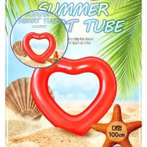 쌍문상회 대형튜브 물놀이용품 비치백 런웨이브 하트 100cm