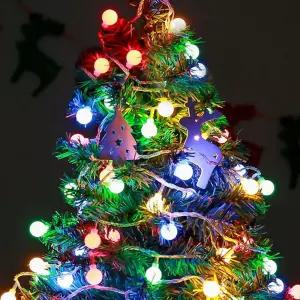 데코용품 은하수50구 투명선 LED 구슬 지니전구 칼라 조명