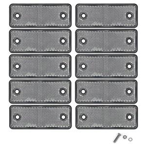 YINAOLAN 10팩 사각형 반사경에 게이트 승인 안전 도로 우편함 나사 흰색 E11