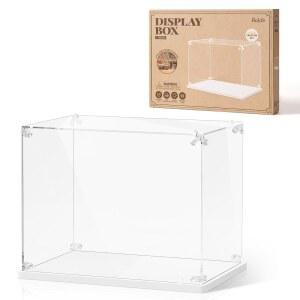 소형 주택용 건물 세트용 로봇타임 아크릴 디스플레이 케이스, 수집품 디스플레이용 투명 먼지 커버 예약된 배선 포트가 있는 보관함(10.3x7.2x8.0인치)